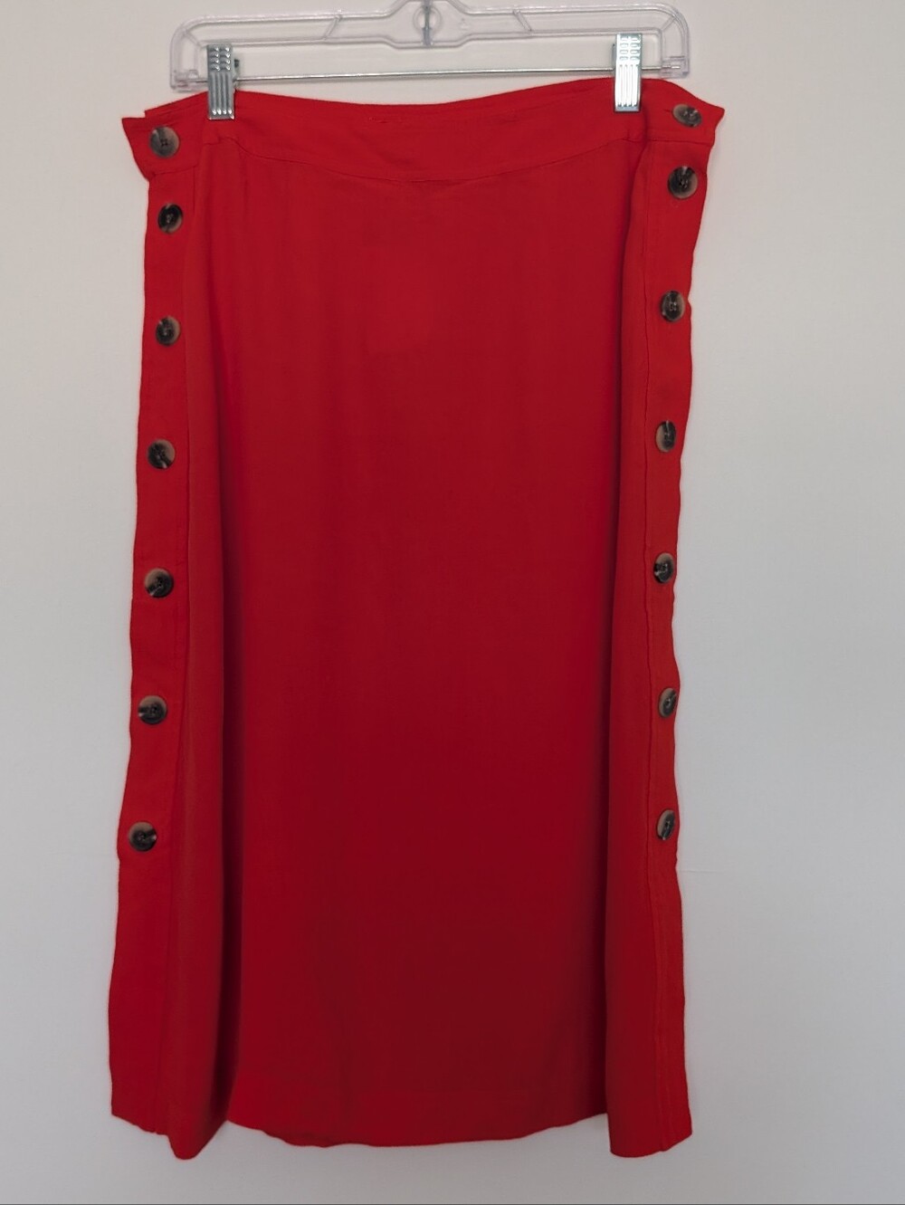 Rip Persimmon Side-Button Midi Skirt